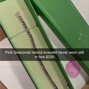 Swarovski Pink Crystal Tennis Bracelet